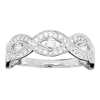 Bague femme - Oxyde de zirconium - Argent 925