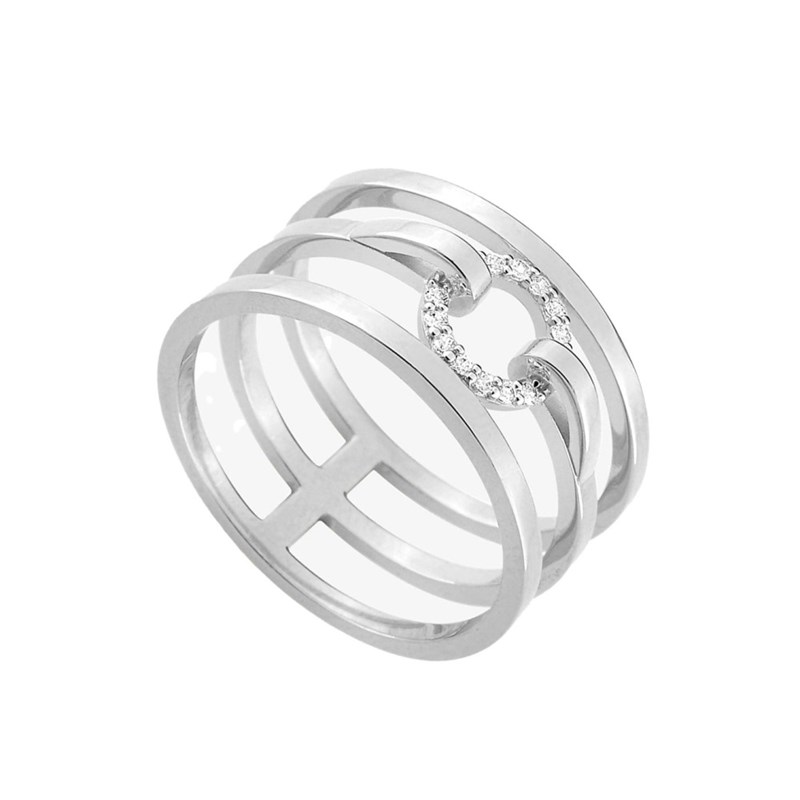 Bague femme - Oxyde de zirconium - Argent 925 - vue 2