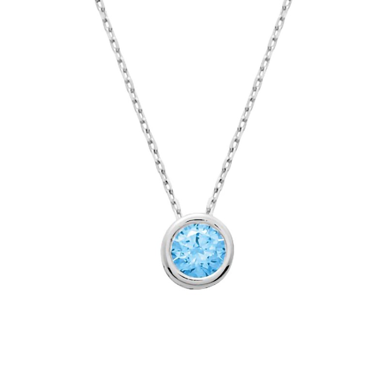 Collier Femme - Oxyde de zirconium - Argent 925 - Longueur : 42 cm