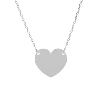 Collier coeur Femme - Argent 925 - Longueur : 42 cm