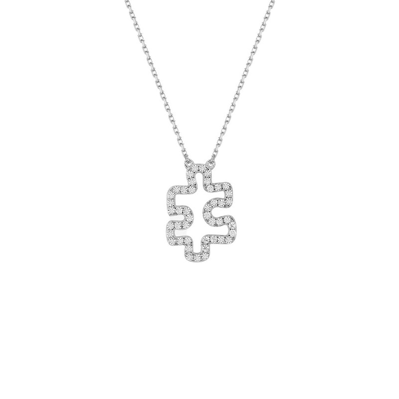 Collier Femme - Oxyde de zirconium - Argent 925 - Longueur : 42 cm