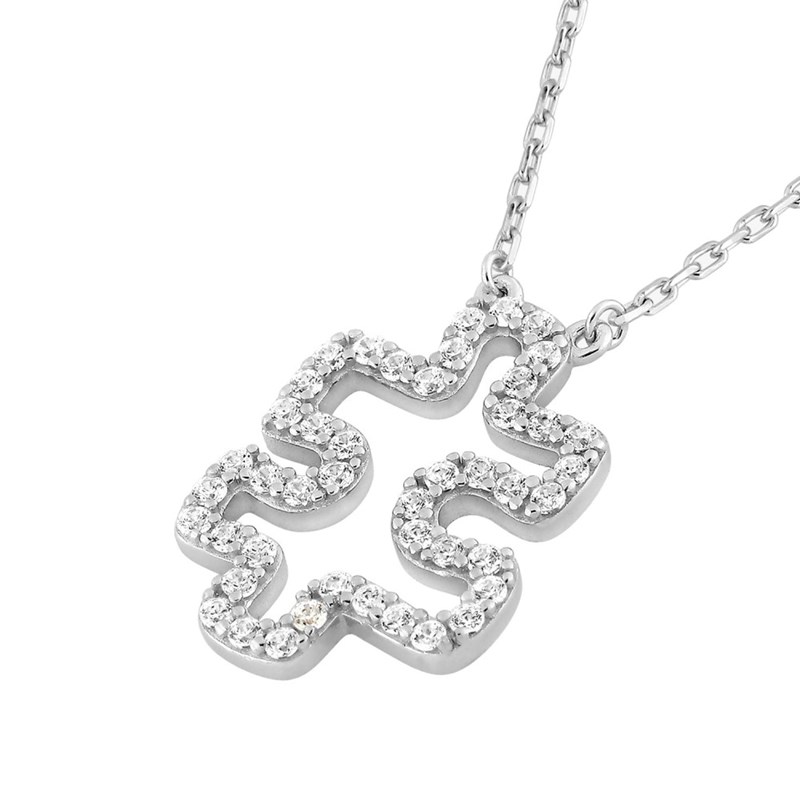 Collier Femme - Oxyde de zirconium - Argent 925 - Longueur : 42 cm - vue 2