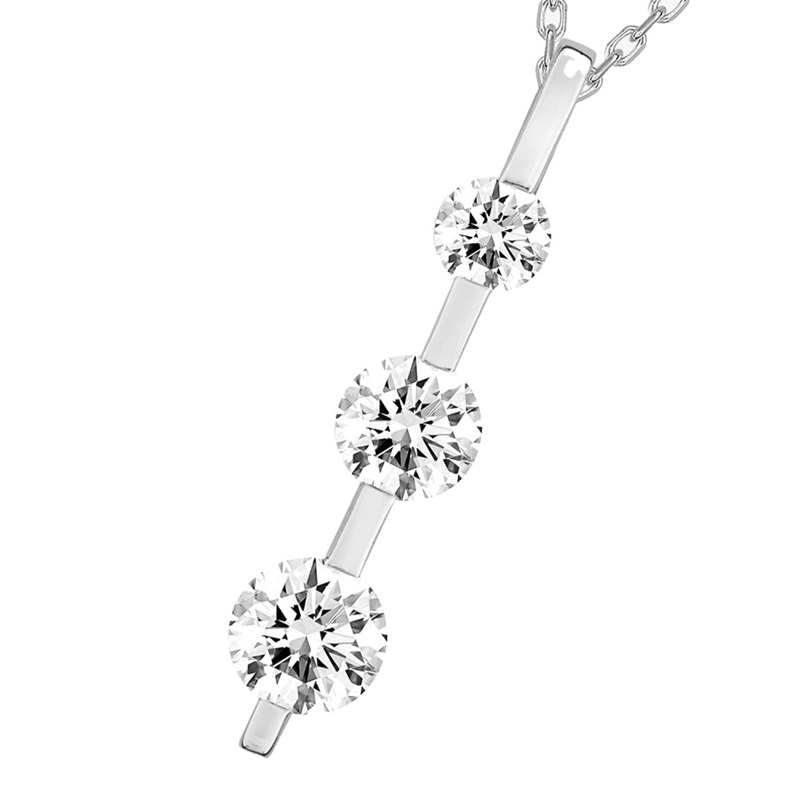Collier Femme - Oxyde de zirconium - Argent 925 - Longueur : 42 cm - vue 2