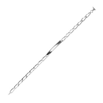 Rand Mannen 18 cm - Zilver 925 - Breedte 4 mm
