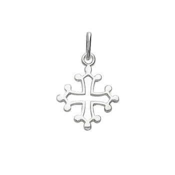 Pendentif mixte - Argent 925 - Croix Occitane
