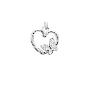 Pendentif coeur femme - Oxyde de zirconium - Argent 925