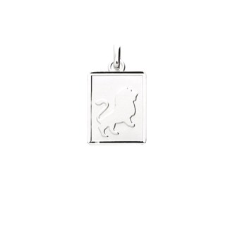 Pendentif mixte - Argent 925 - Signe Astrologique - Lion