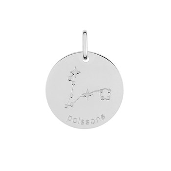 Pendentif mixte - Argent 925 - Signe Astrologique - Constellation du Poissons