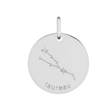 Pendentif mixte - Argent 925 - Signe Astrologique - Constellation du Taureau