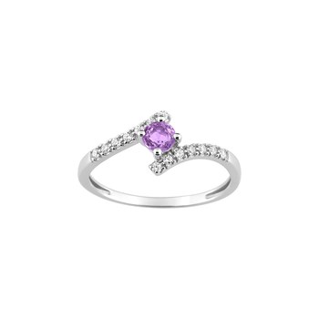 Bague Femme - améthyste - Or 9 Carats