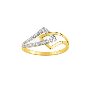 Bague Femme - Or 9 Carats - Diamant 0,01 Carats