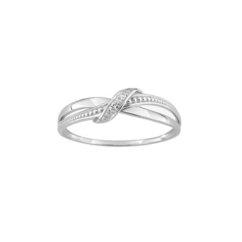 Bague Femme - Or 9 Carats - Diamant 0.01 Carats