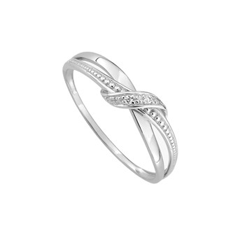 Bague Femme - Or 9 Carats - Diamant 0.01 Carats