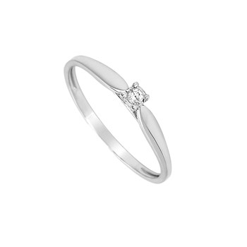 Bague Femme - Or 9 Carats - Diamant 0.03 Carats