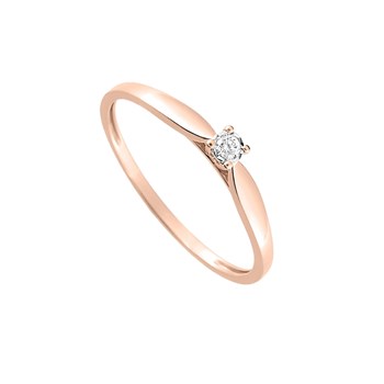 Bague Femme - Or 9 Carats - Diamant 0,03 Carats