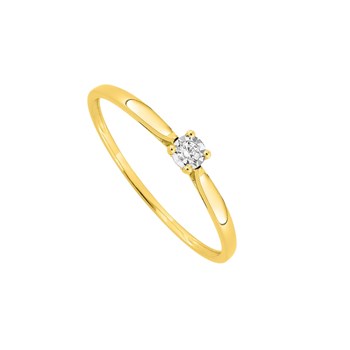 Bague Femme - Or 9 Carats - Diamant 0.030 Carats