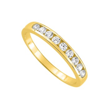 Bague Femme - Oxyde de zirconium - Or 9 Carats