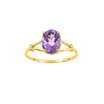 Bague Femme - améthyste - Or 9 Carats