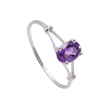 Bague Femme - améthyste - Or 9 Carats