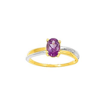 Bague Femme - améthyste - Or 9 Carats