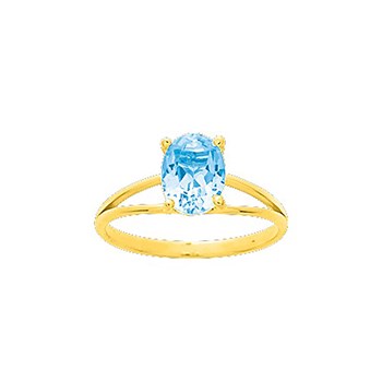 Bague Femme - topaze - Or 9 Carats