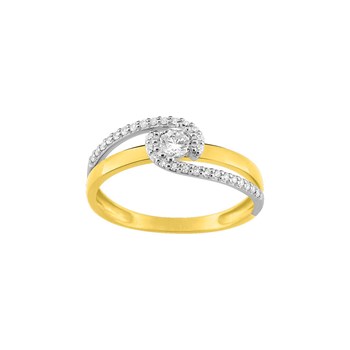 Bague Femme - Oxyde de zirconium - Or 9 Carats