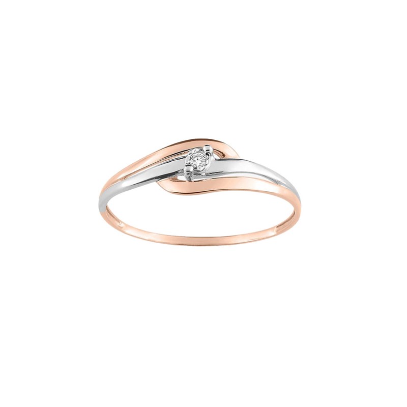 Bague Femme - Or 9 Carats - Diamant 0,01 Carats