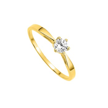 Bague femme - Oxyde de zirconium - Or 9 Carats