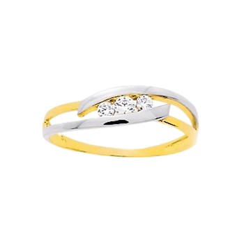 Bague femme - Oxyde de zirconium - Or 9 Carats