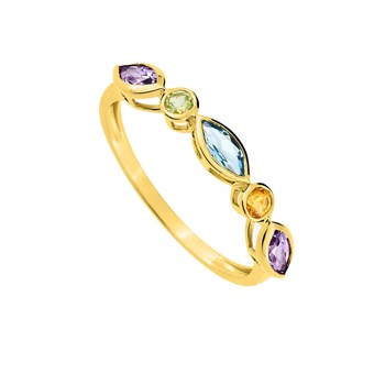Bague femme - améthyste - Or 9 Carats