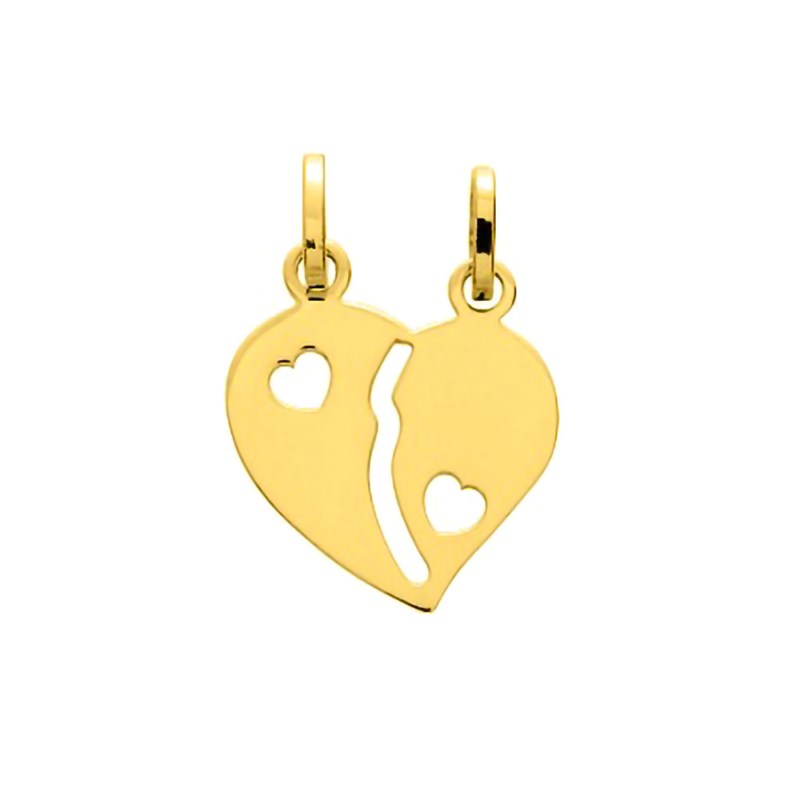 Pendentif Coeur sécable - Or 18 Carats