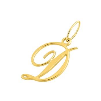 Pendentif initiale D - Or 18 Carats