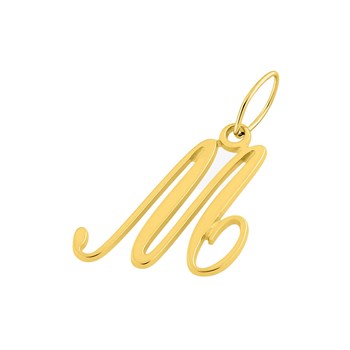 Pendentif initiale M - Or 18 Carats