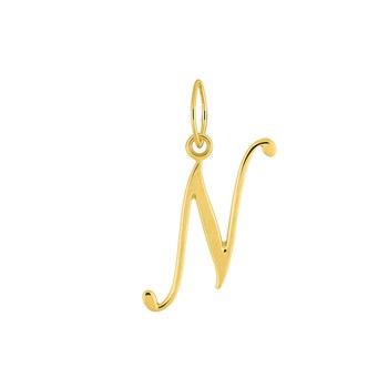 Pendentif initiale N - Or 18 Carats