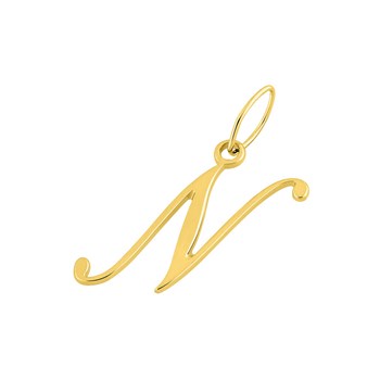 Pendentif initiale N - Or 18 Carats