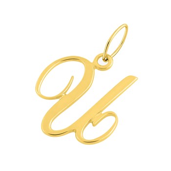 Pendentif initiale U - Or 18 Carats