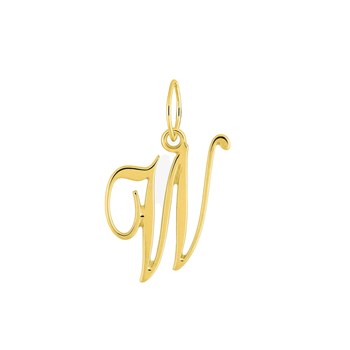 Pendentif initiale W - Or 18 Carats