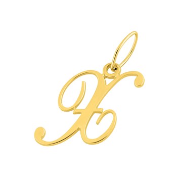 Pendentif initiale X - Or 18 Carats