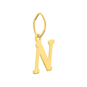 Pendentif initiale N - Or 18 Carats