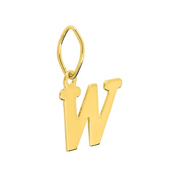 Pendentif initiale W - Or 18 Carats