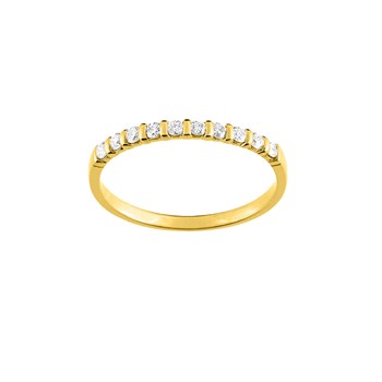 Bague Femme - Or 18 Carats - Diamant 0.20 Carats