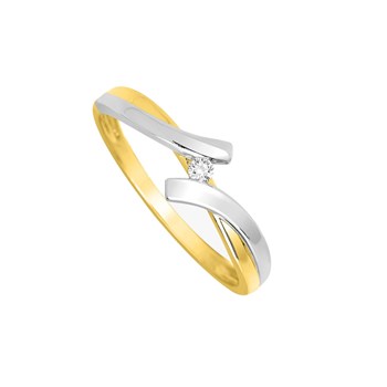 Bague Femme - Or 18 Carats - Diamant 0,03 Carats