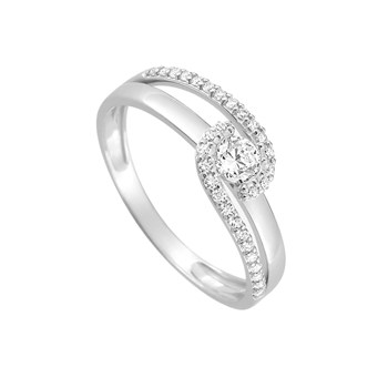 Bague femme - Oxyde de zirconium - Or 18 Carats