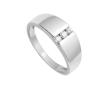 Bague Femme - Or 18 Carats - Diamant 0,12 Carats