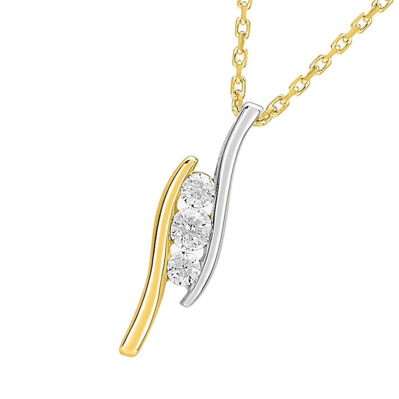 Collier Femme - Or 18 Carats - Diamant 0,15 Carats - Longueur : 42 cm - vue 2