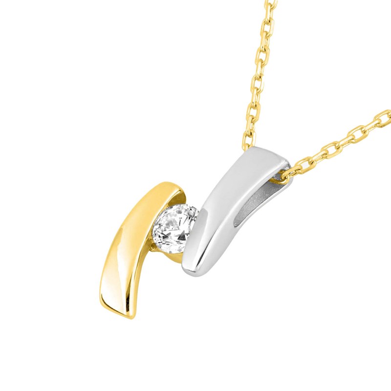 Collier Femme - Oxyde de zirconium - Or 18 Carats - Longueur : 42 cm - vue 2