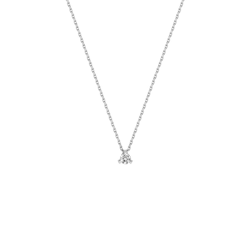 Collier Femme - Or 18 Carats - Diamant 0,1 Carats - Longueur : 42 cm