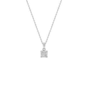 Collier Femme - Or 18 Carats - Diamant 0,15 Carats - Longueur : 42 cm