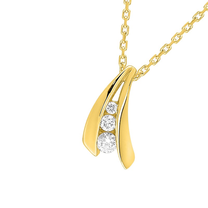 Collier Femme - Or 18 Carats - Diamant 0,08 Carats - Longueur : 42 cm - vue 2
