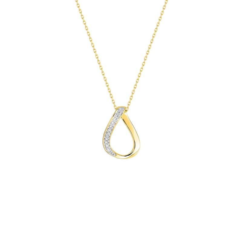 Collier Femme - Oxyde de zirconium - Or 18 Carats - Longueur : 42 cm